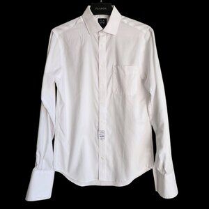 15 35 Slim Fit White Dress Shirt Mens Size Cotton Jos A Bank New Nwt FRENCH CUFF